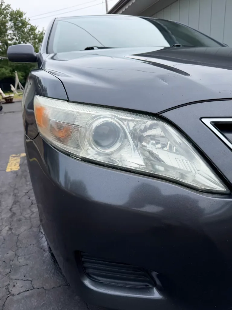 Headlight after restoration