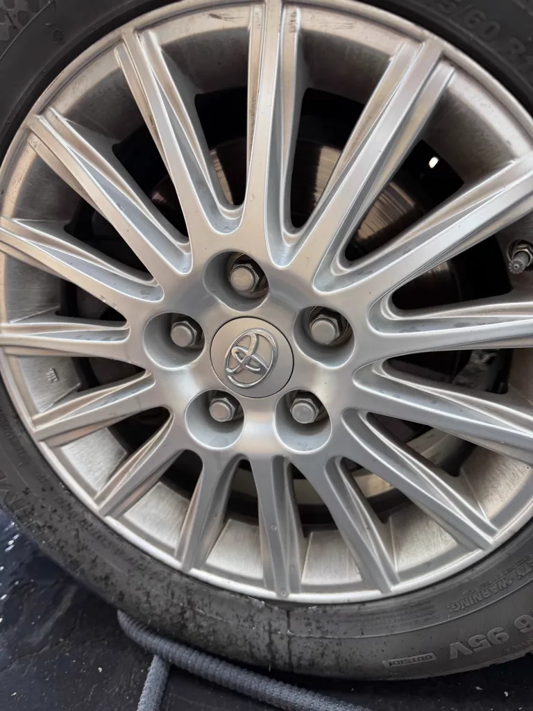 Wheel before cleaning